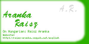 aranka raisz business card